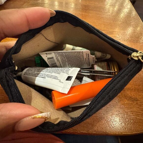 Dooney & Bourke Black Monogram Small Cosmetic Case - Picture 3 of 3